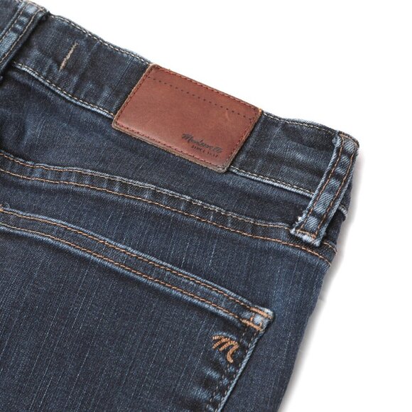 Madewell ALLEY Straight Jeans Mid Rise Slim Dark Wash Stretch Classic - Picture 9 of 11
